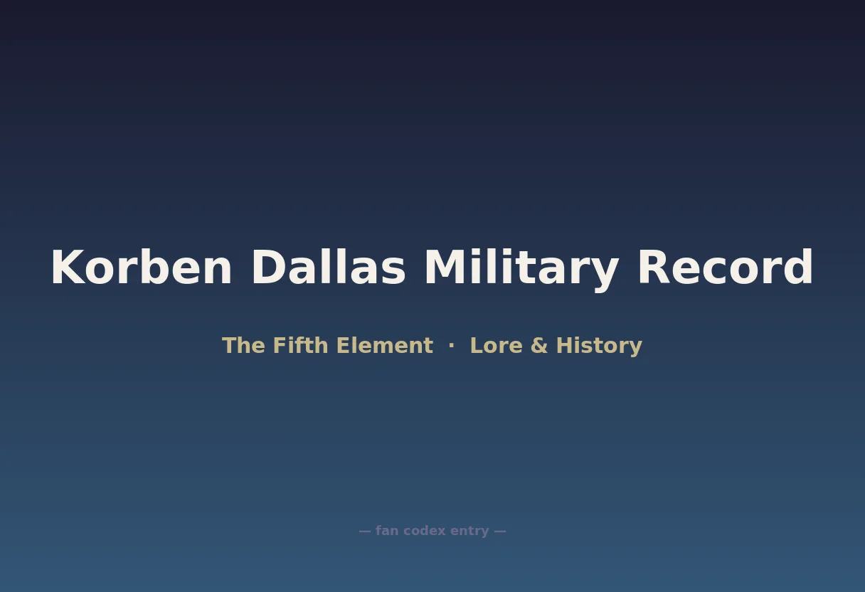 Korben Dallas Military Record
